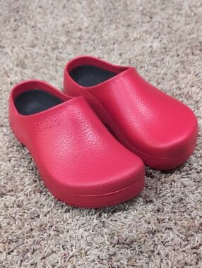 BIRKENSTOCK Super-Birki Polyurethane Red Clogs EU39 (New)